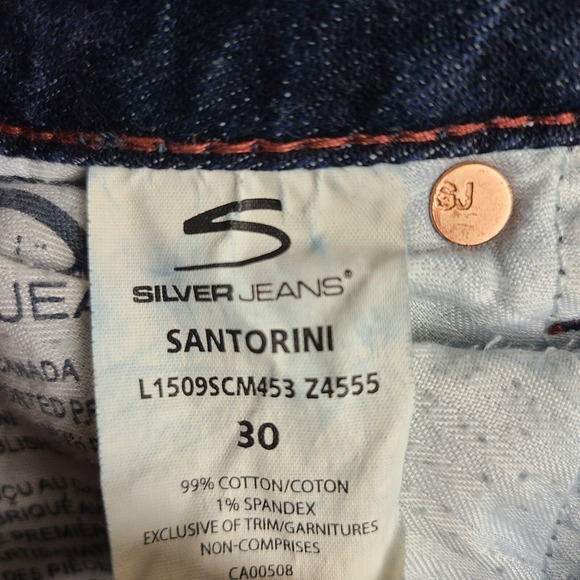 Silver Jeans Womens 30 Blue Santorini Capri Dark Wash Denim - Picture 8 of 13